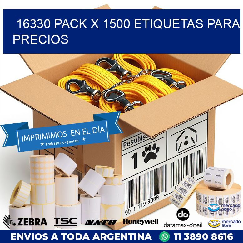 16330 PACK X 1500 ETIQUETAS PARA PRECIOS