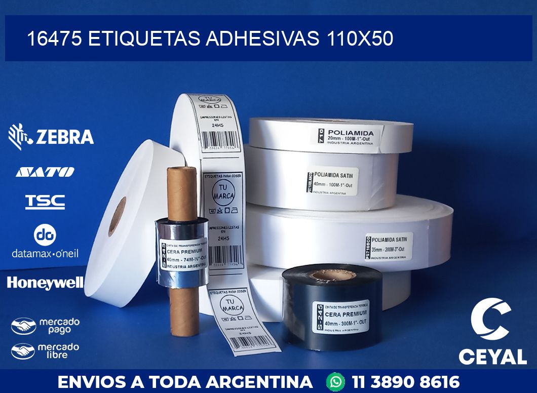 16475 ETIQUETAS ADHESIVAS 110X50