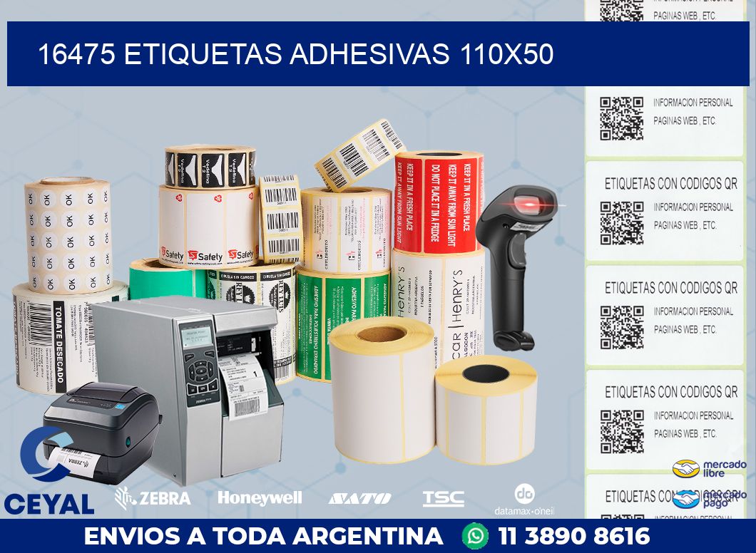 16475 ETIQUETAS ADHESIVAS 110X50