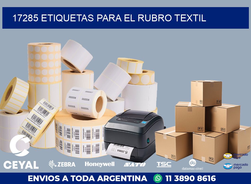 17285 ETIQUETAS PARA EL RUBRO TEXTIL