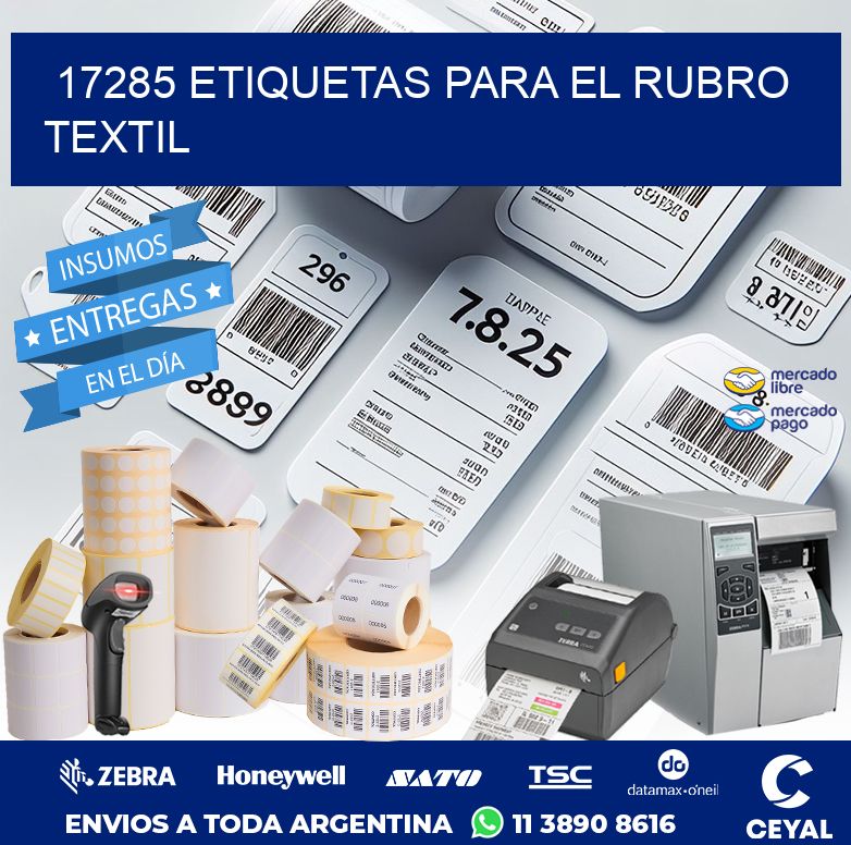 17285 ETIQUETAS PARA EL RUBRO TEXTIL