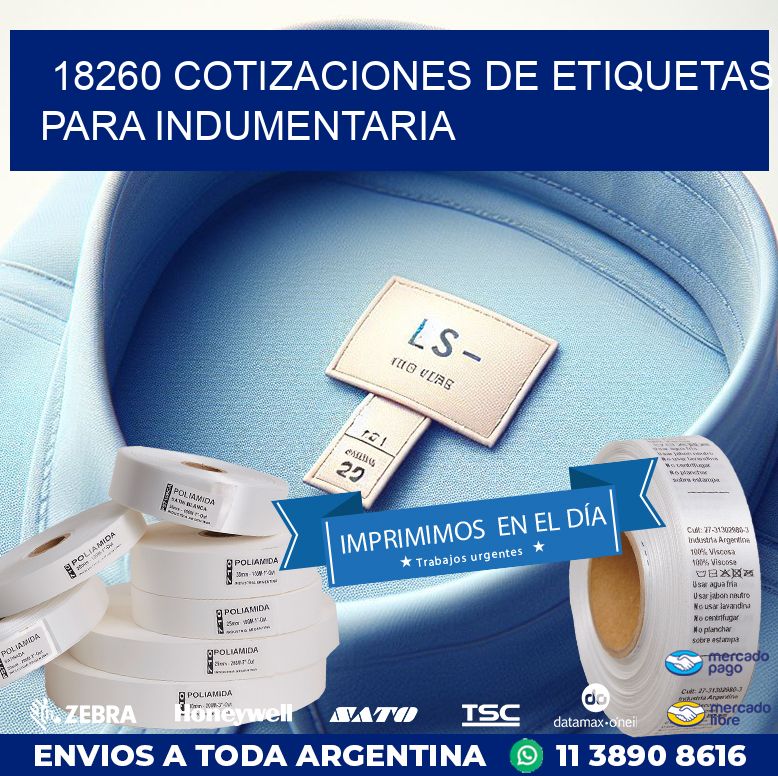 18260 COTIZACIONES DE ETIQUETAS PARA INDUMENTARIA