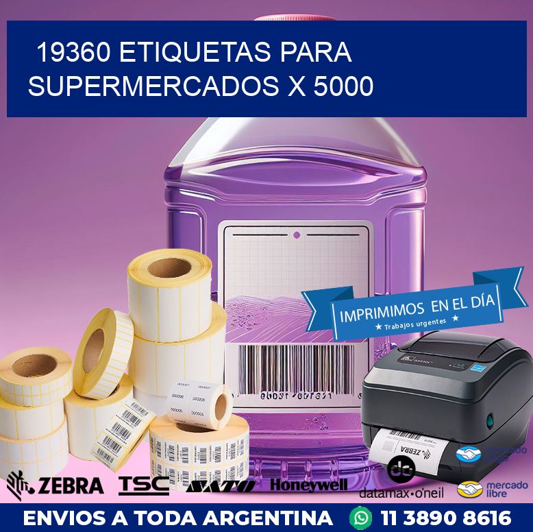 19360 ETIQUETAS PARA SUPERMERCADOS X 5000