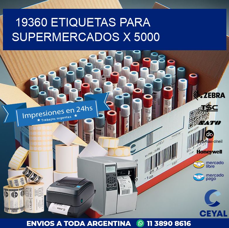 19360 ETIQUETAS PARA SUPERMERCADOS X 5000