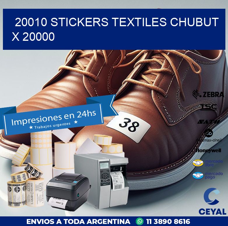 20010 STICKERS TEXTILES CHUBUT X 20000