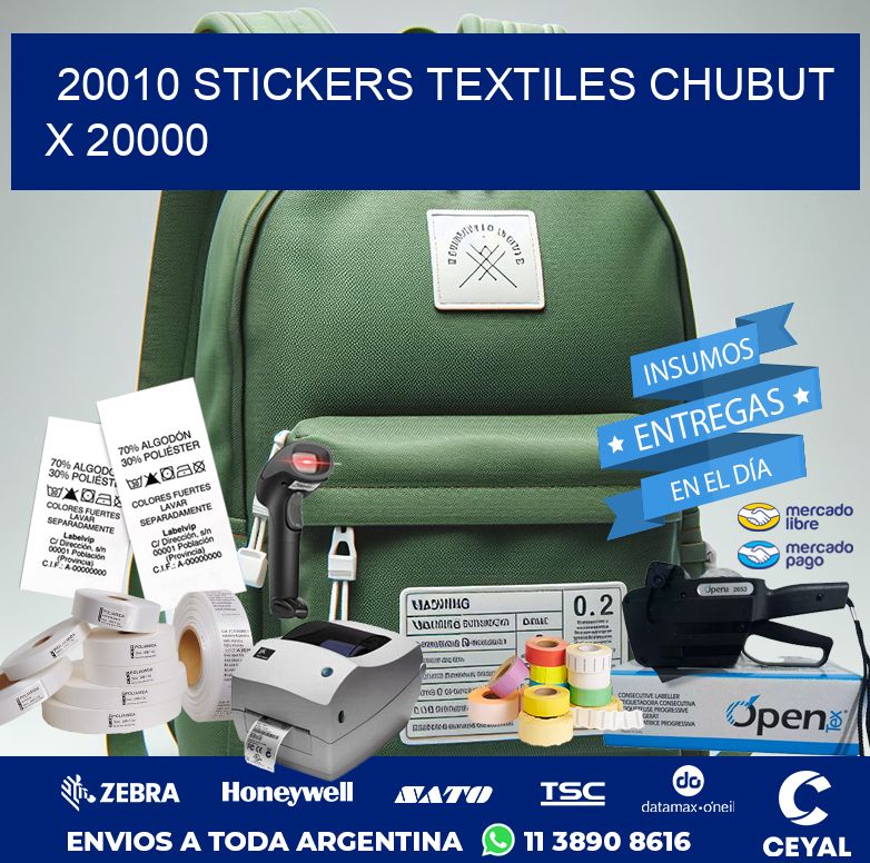 20010 STICKERS TEXTILES CHUBUT X 20000
