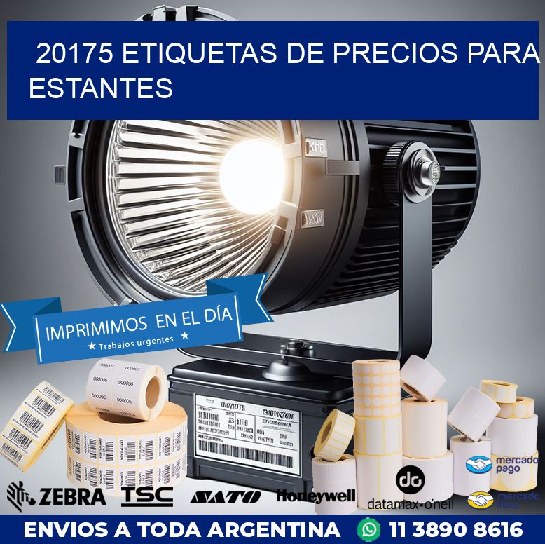 20175 ETIQUETAS DE PRECIOS PARA ESTANTES