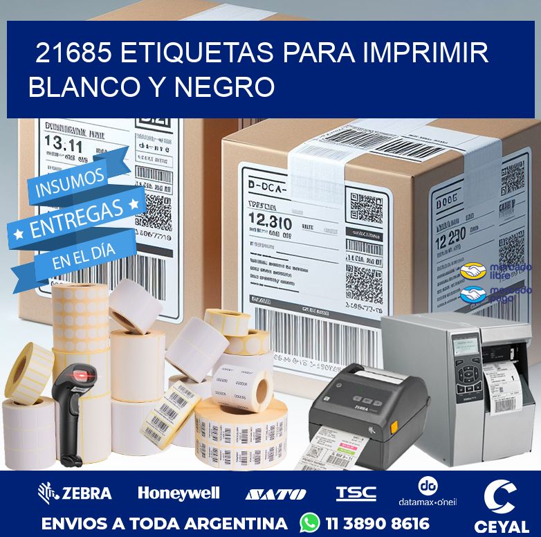 21685 ETIQUETAS PARA IMPRIMIR BLANCO Y NEGRO