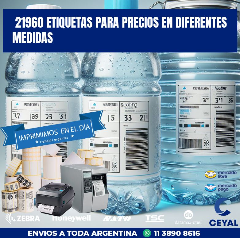 21960 ETIQUETAS PARA PRECIOS EN DIFERENTES MEDIDAS