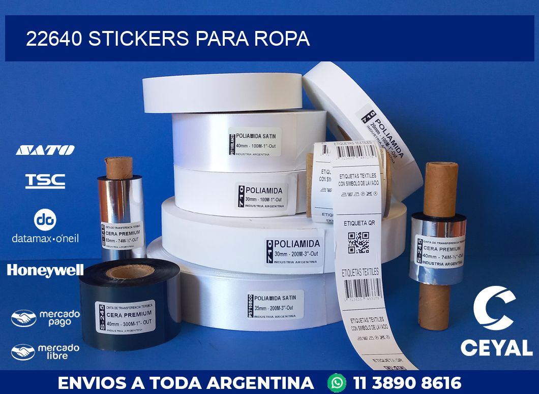 22640 STICKERS PARA ROPA