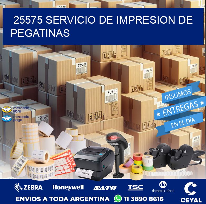 25575 SERVICIO DE IMPRESION DE PEGATINAS