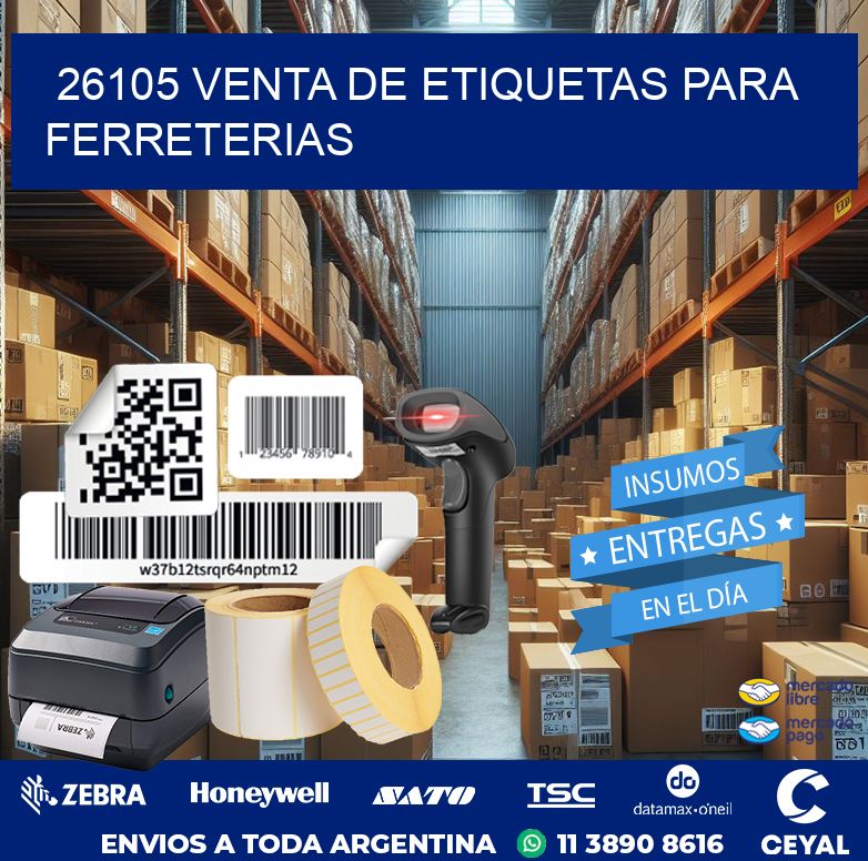 26105 VENTA DE ETIQUETAS PARA FERRETERIAS