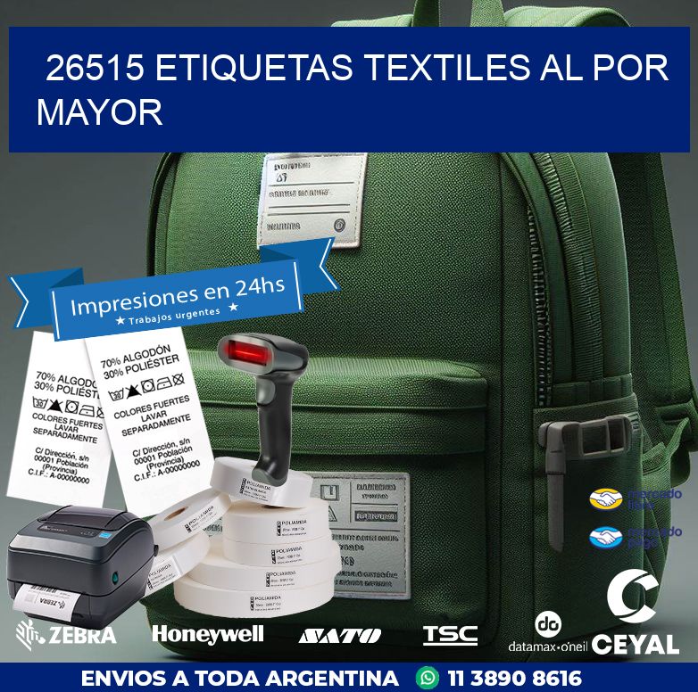 26515 ETIQUETAS TEXTILES AL POR MAYOR