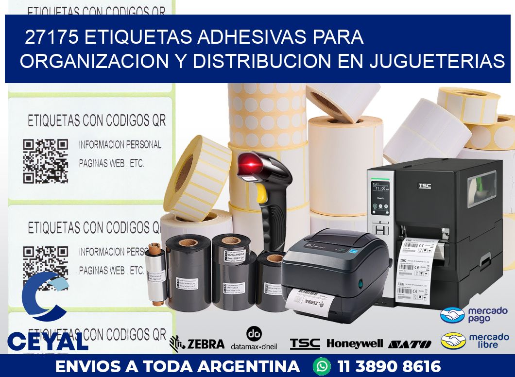 27175 ETIQUETAS ADHESIVAS PARA ORGANIZACION Y DISTRIBUCION EN JUGUETERIAS
