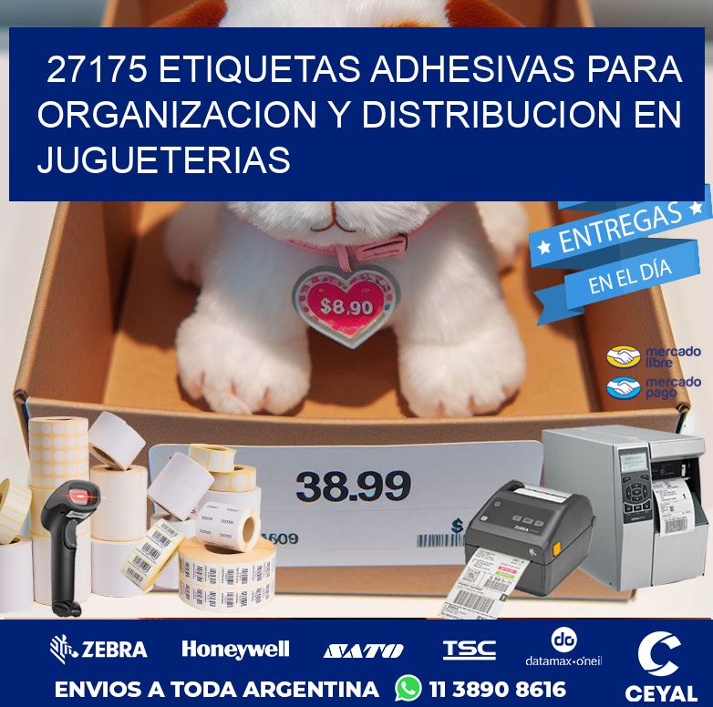 27175 ETIQUETAS ADHESIVAS PARA ORGANIZACION Y DISTRIBUCION EN JUGUETERIAS