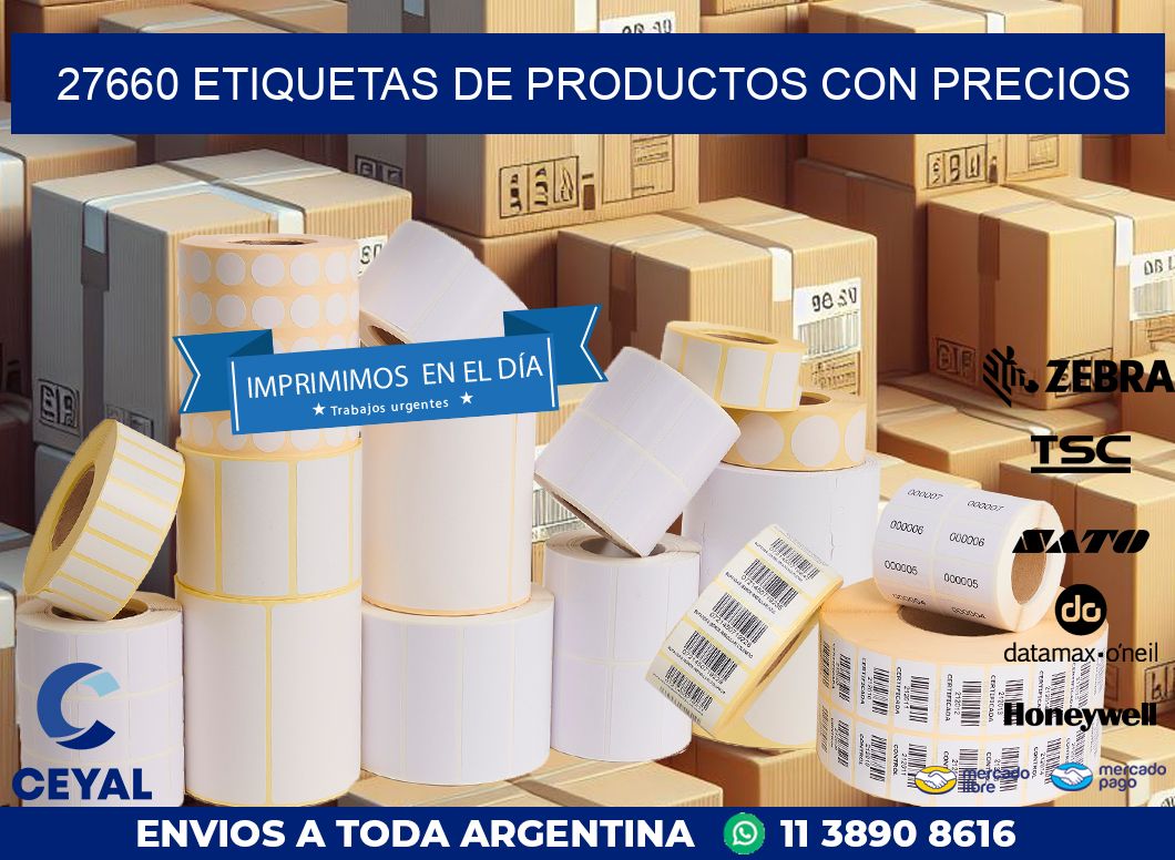 27660 ETIQUETAS DE PRODUCTOS CON PRECIOS