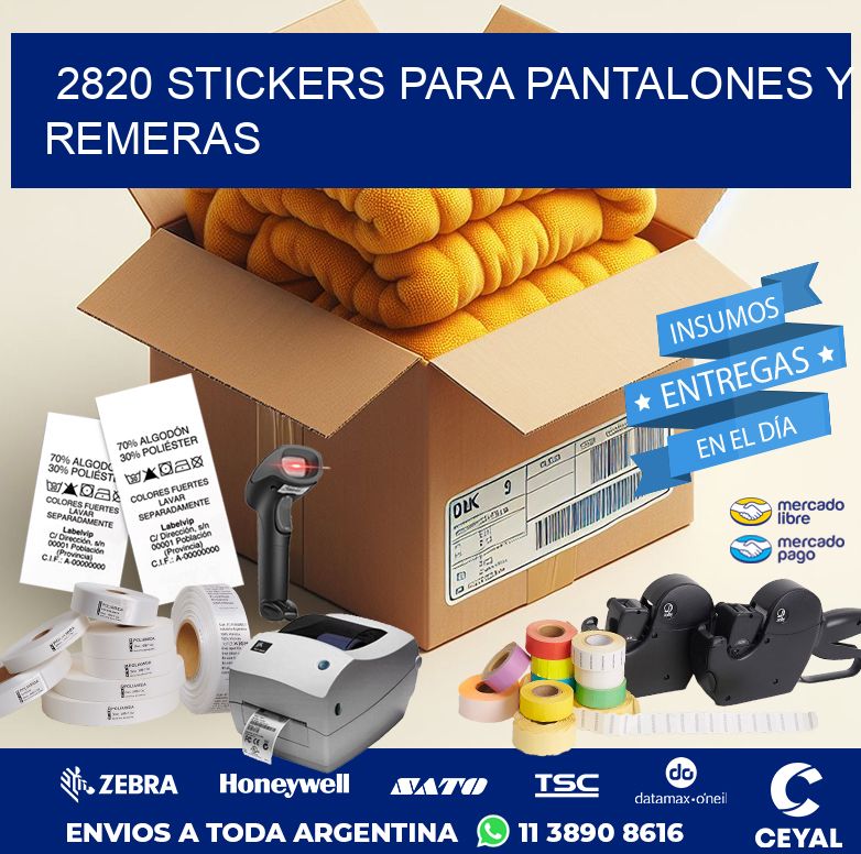 2820 STICKERS PARA PANTALONES Y REMERAS
