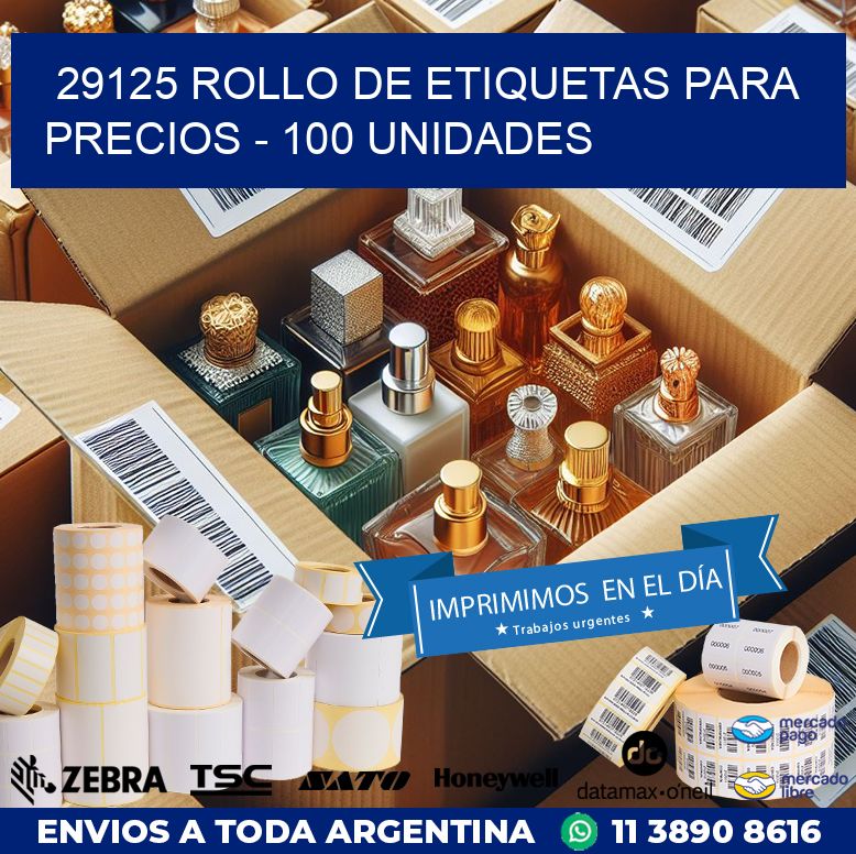 29125 ROLLO DE ETIQUETAS PARA PRECIOS – 100 UNIDADES