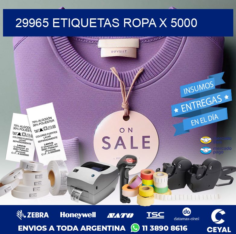 29965 ETIQUETAS ROPA X 5000