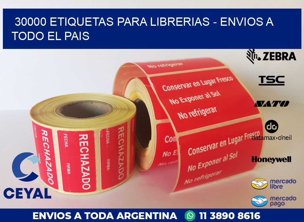 30000 ETIQUETAS PARA LIBRERIAS - ENVIOS A TODO EL PAIS