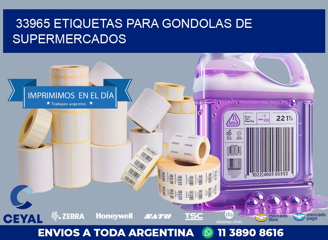 33965 ETIQUETAS PARA GONDOLAS DE SUPERMERCADOS