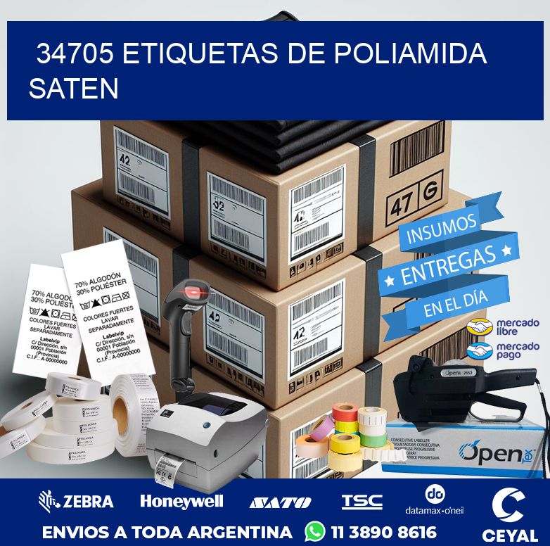 34705 ETIQUETAS DE POLIAMIDA SATEN