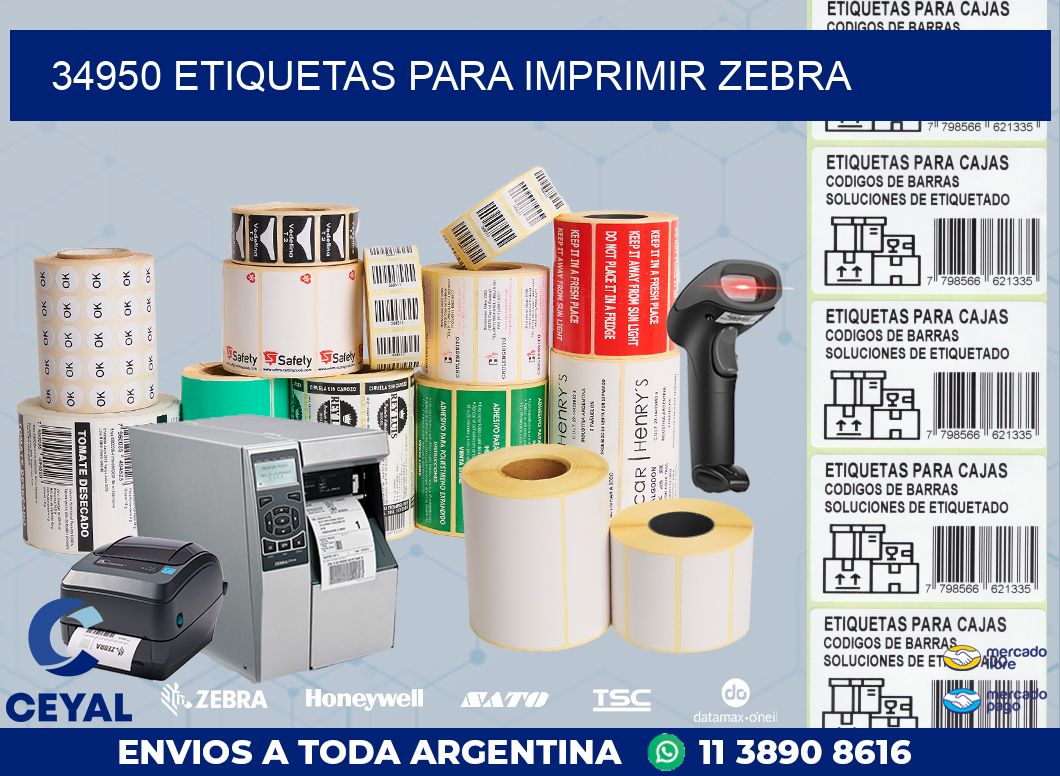 34950 ETIQUETAS PARA IMPRIMIR ZEBRA