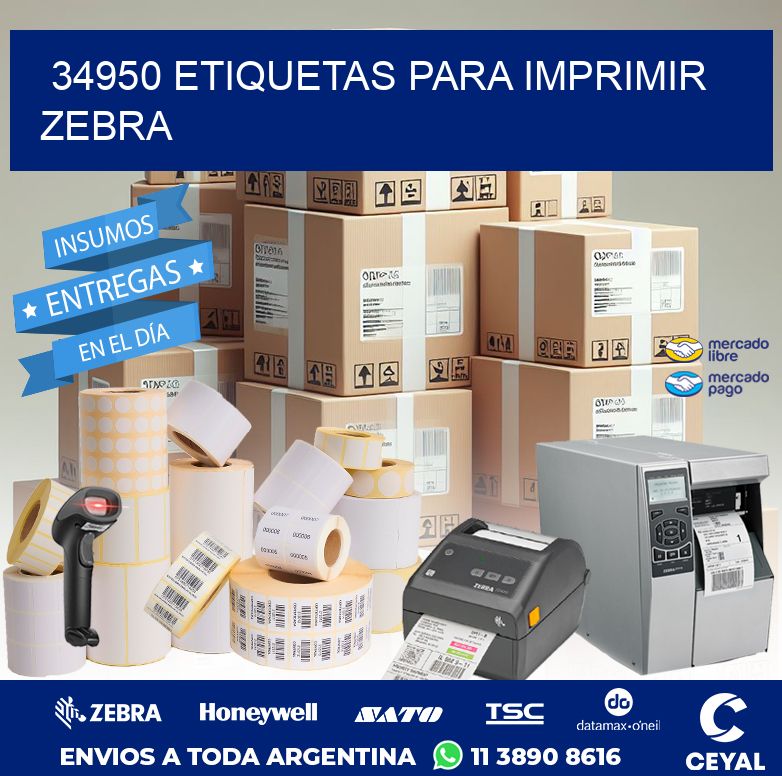 34950 ETIQUETAS PARA IMPRIMIR ZEBRA