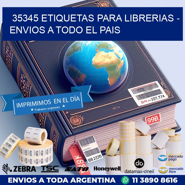35345 ETIQUETAS PARA LIBRERIAS - ENVIOS A TODO EL PAIS