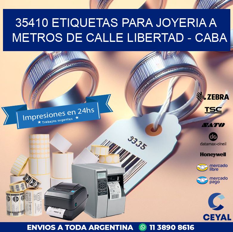 35410 ETIQUETAS PARA JOYERIA A METROS DE CALLE LIBERTAD – CABA