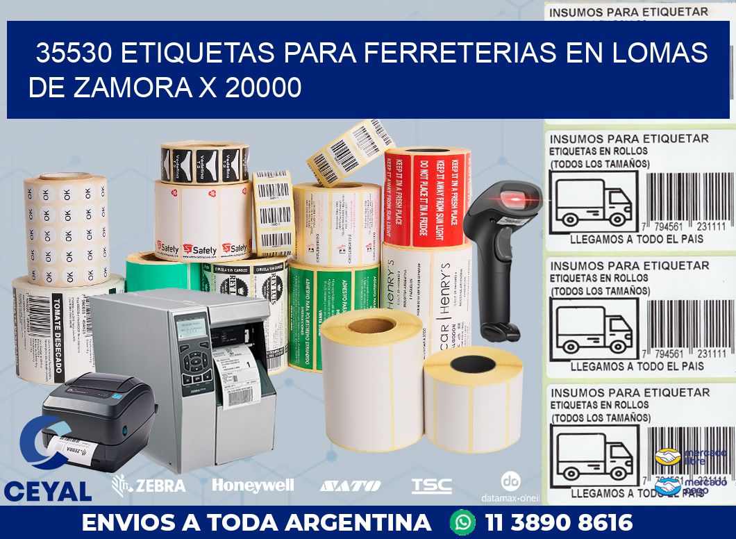 35530 ETIQUETAS PARA FERRETERIAS EN LOMAS DE ZAMORA X 20000