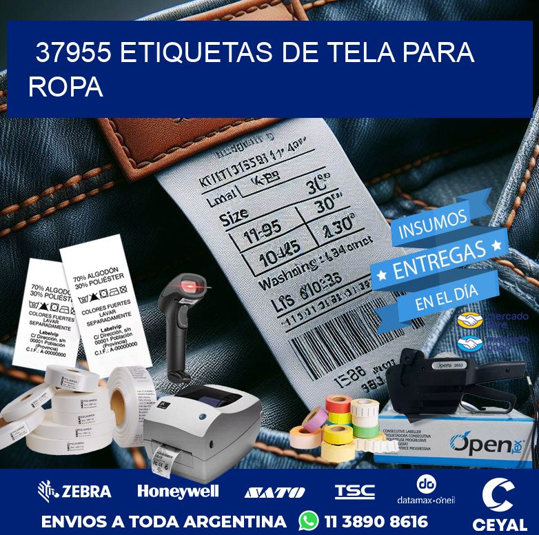 37955 ETIQUETAS DE TELA PARA ROPA