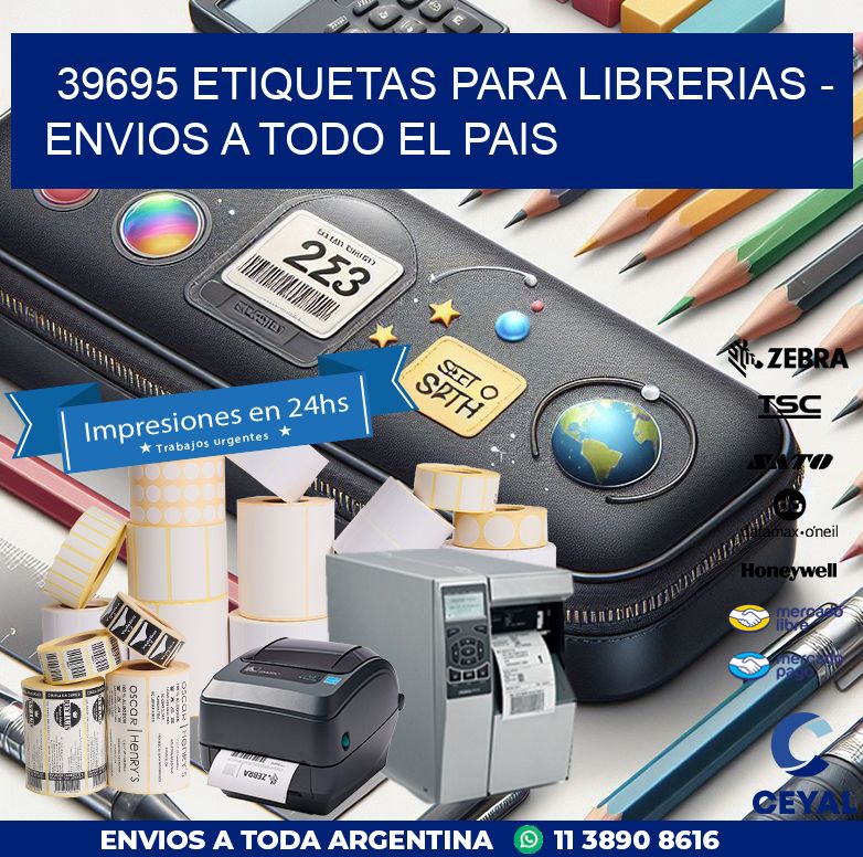 39695 ETIQUETAS PARA LIBRERIAS - ENVIOS A TODO EL PAIS