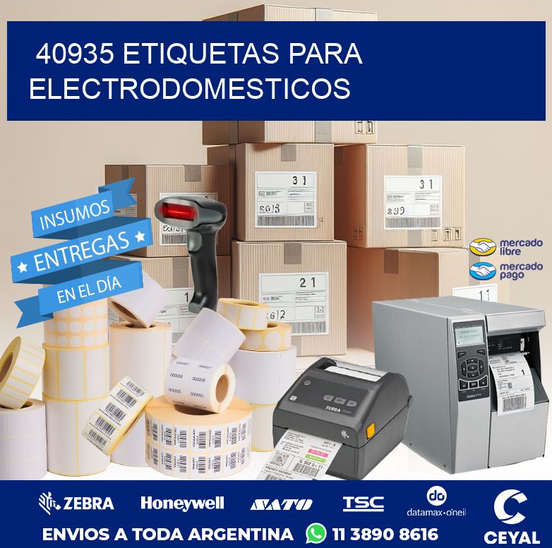 40935 ETIQUETAS PARA ELECTRODOMESTICOS