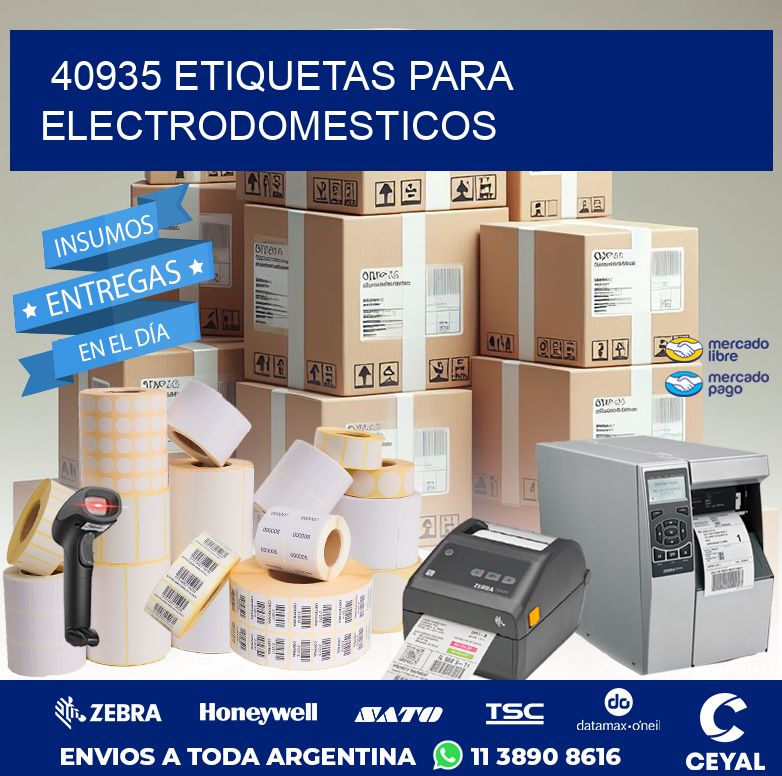 40935 ETIQUETAS PARA ELECTRODOMESTICOS