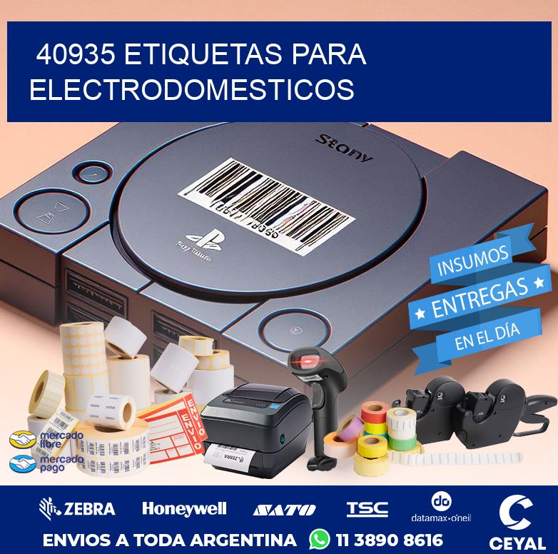 40935 ETIQUETAS PARA ELECTRODOMESTICOS