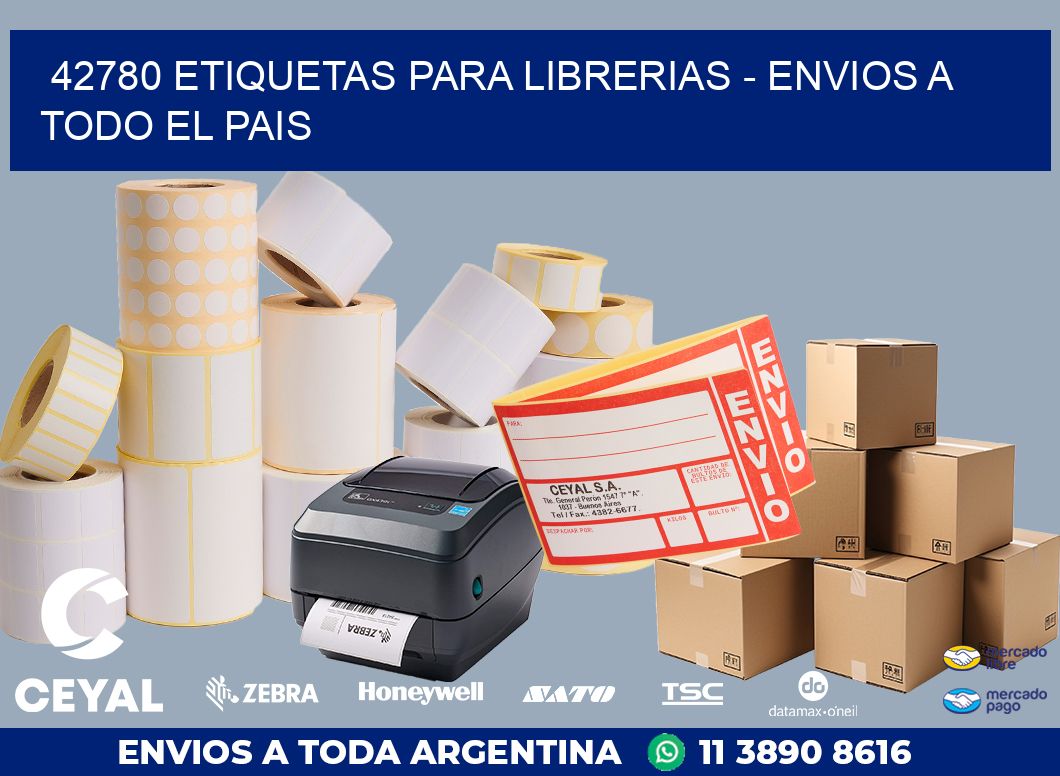 42780 ETIQUETAS PARA LIBRERIAS - ENVIOS A TODO EL PAIS