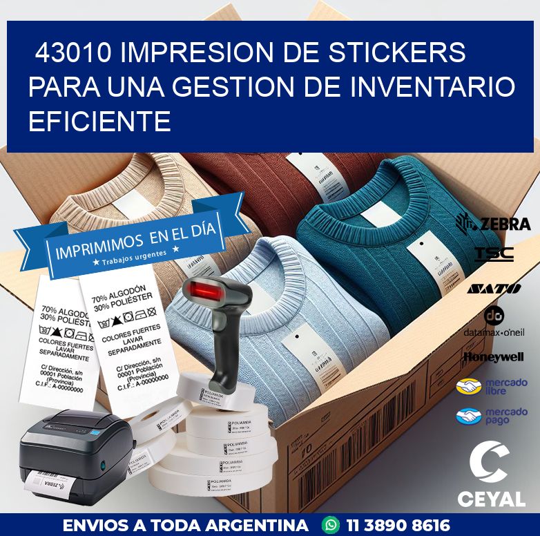 43010 IMPRESION DE STICKERS PARA UNA GESTION DE INVENTARIO EFICIENTE