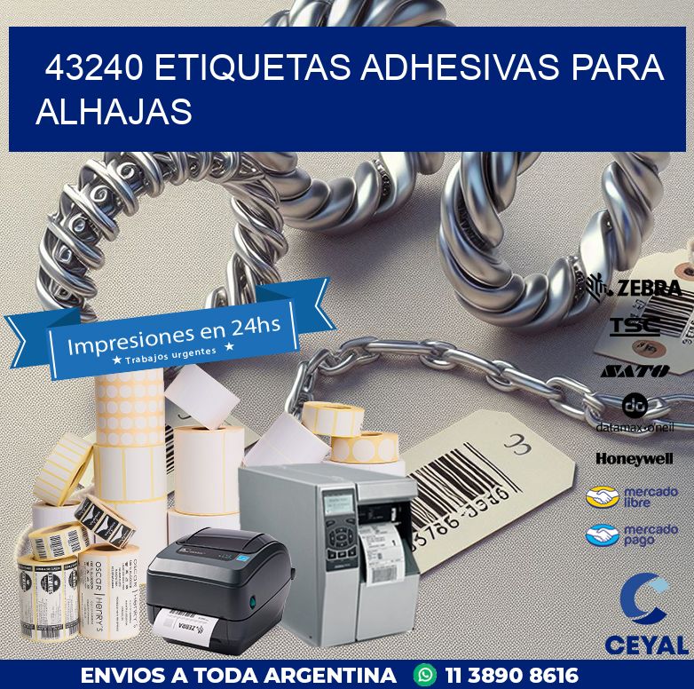 43240 ETIQUETAS ADHESIVAS PARA ALHAJAS