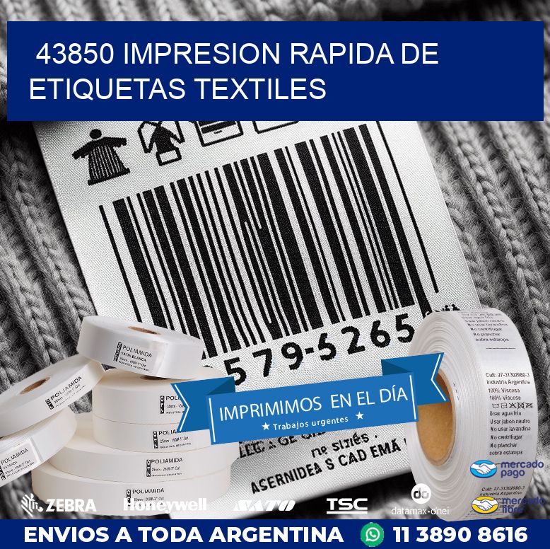 43850 IMPRESION RAPIDA DE ETIQUETAS TEXTILES