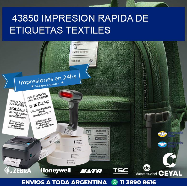 43850 IMPRESION RAPIDA DE ETIQUETAS TEXTILES