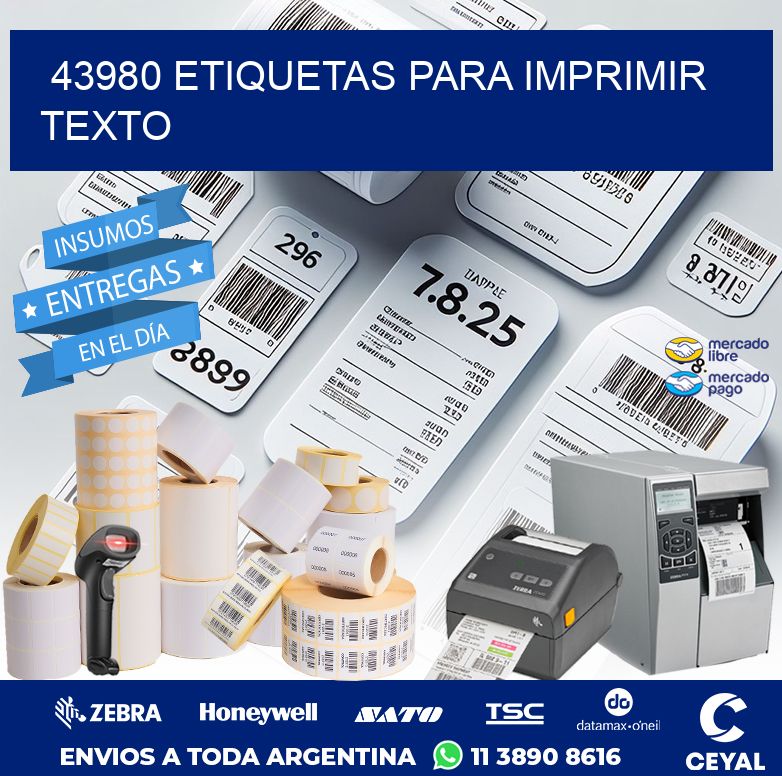 43980 ETIQUETAS PARA IMPRIMIR TEXTO