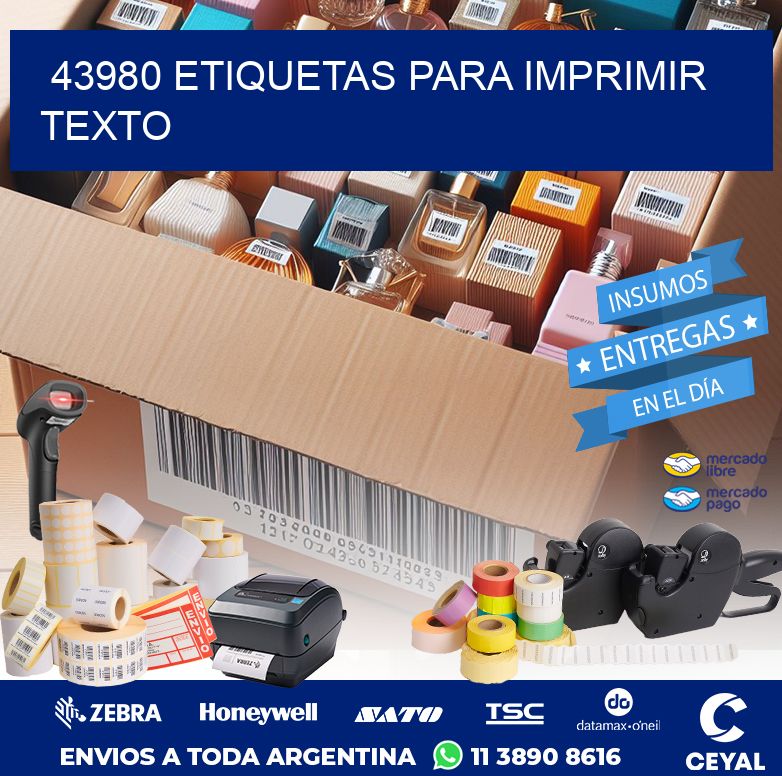 43980 ETIQUETAS PARA IMPRIMIR TEXTO