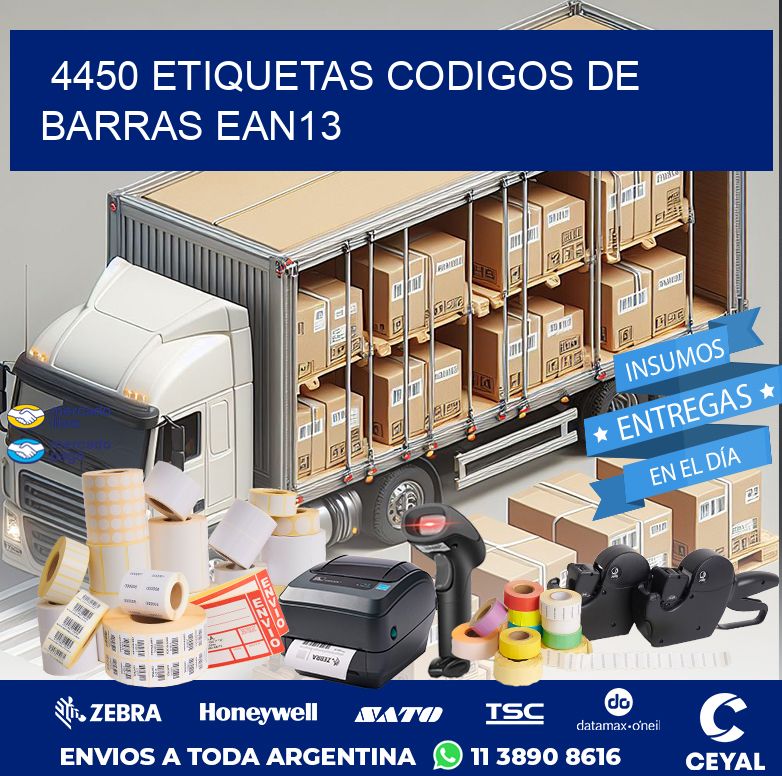 4450 ETIQUETAS CODIGOS DE BARRAS EAN13