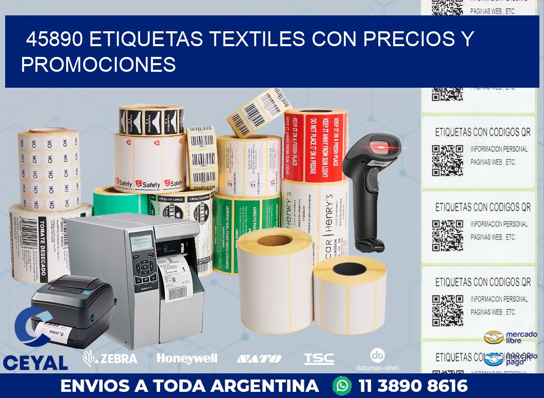 45890 ETIQUETAS TEXTILES CON PRECIOS Y PROMOCIONES