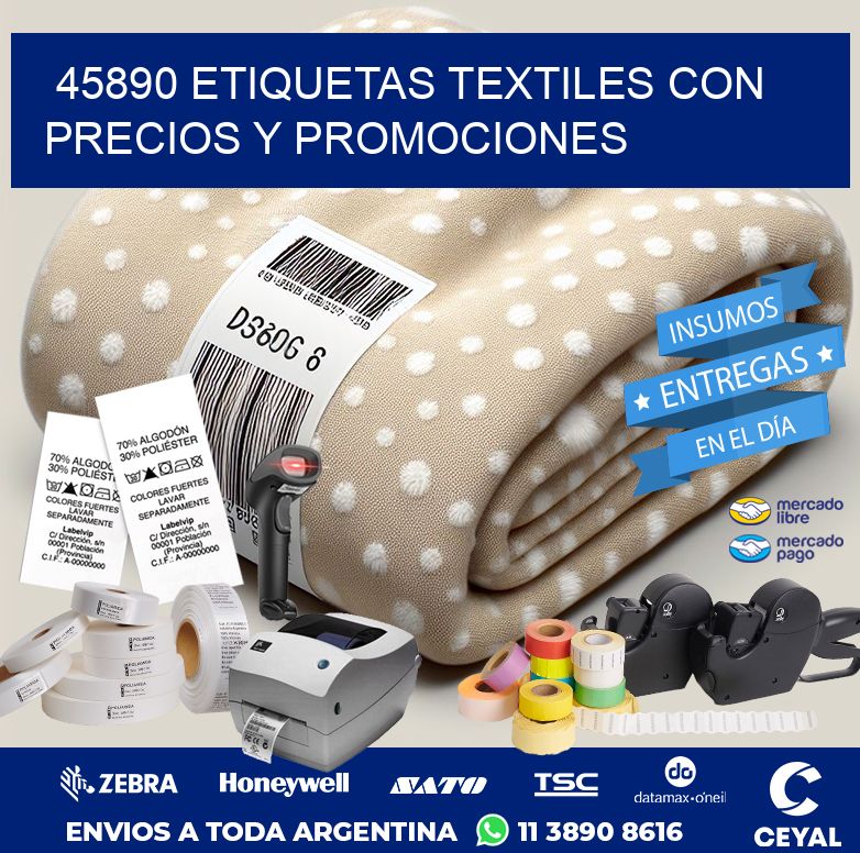 45890 ETIQUETAS TEXTILES CON PRECIOS Y PROMOCIONES