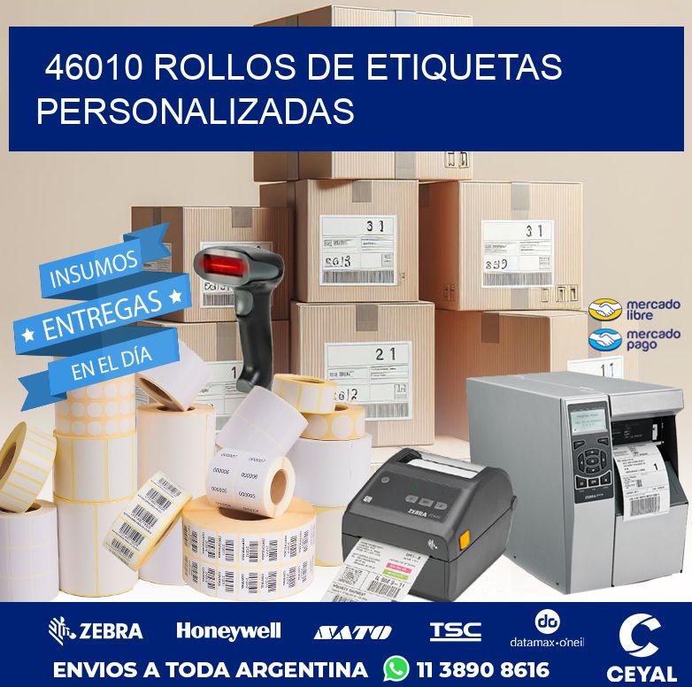 46010 ROLLOS DE ETIQUETAS PERSONALIZADAS