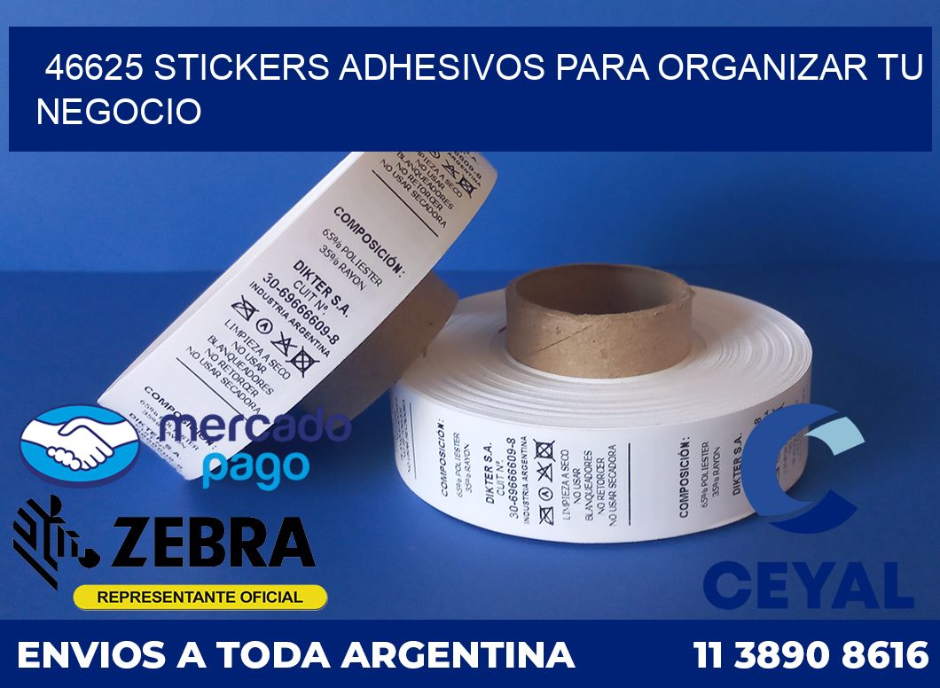 46625 STICKERS ADHESIVOS PARA ORGANIZAR TU NEGOCIO