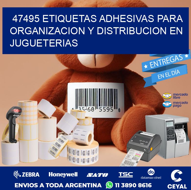 47495 ETIQUETAS ADHESIVAS PARA ORGANIZACION Y DISTRIBUCION EN JUGUETERIAS