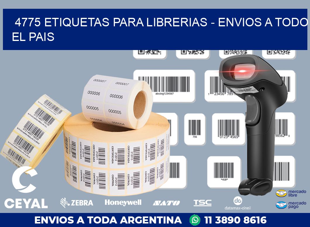 4775 ETIQUETAS PARA LIBRERIAS - ENVIOS A TODO EL PAIS